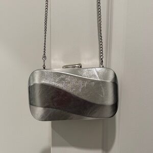 Silver Evening Clutch Bag Versatile